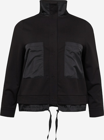 SAMOON Sweat jacket in Black: front