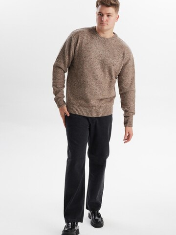 Dxnmxrk Pullover 'DxFolkvar' in Braun