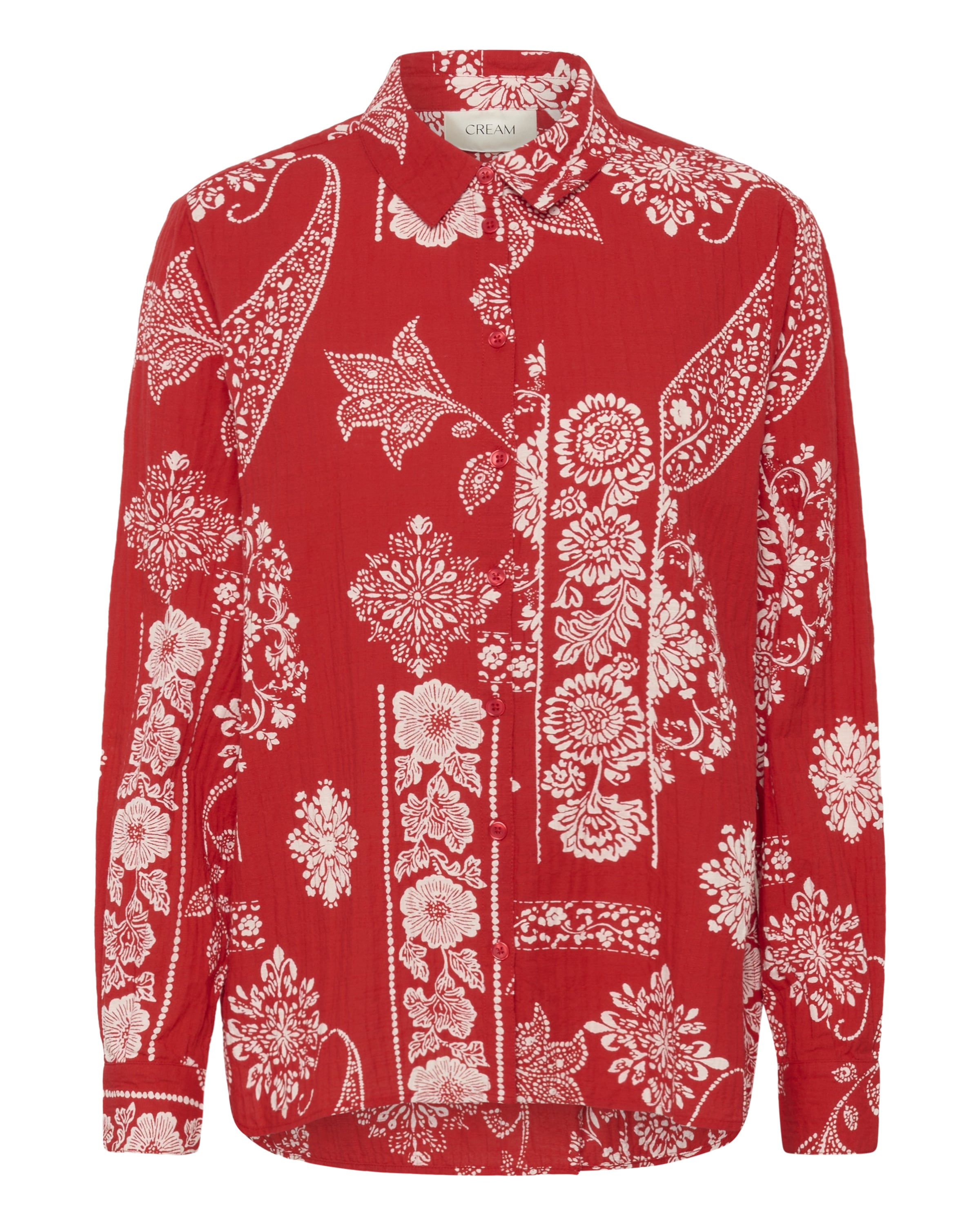 Cream Blouse 'Gianna' in Rood: voorkant