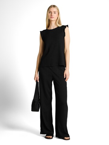TOM TAILOR DENIM Wide leg Trousers in Black