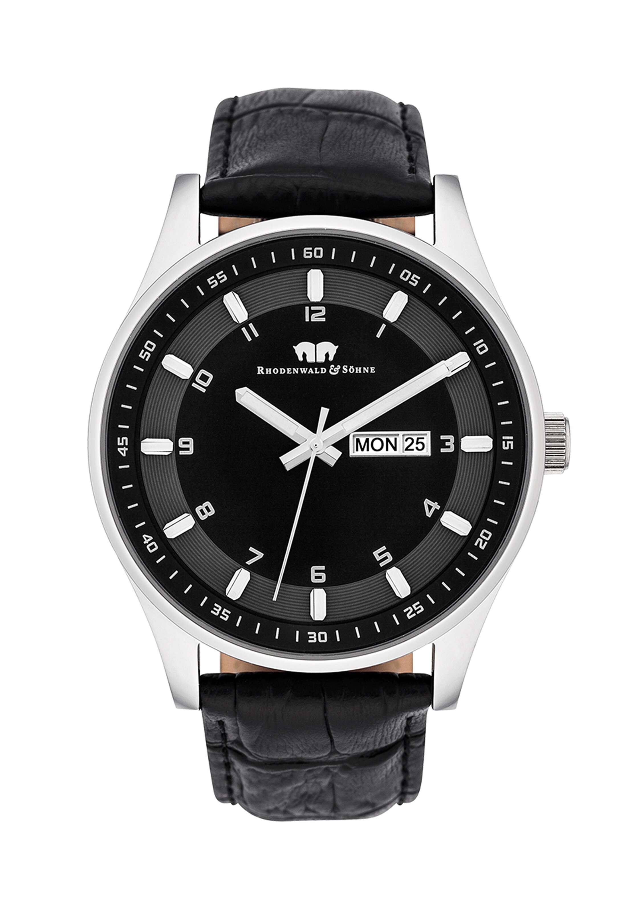 Rhodenwald & Söhne - Reloj analógico 'Couragian' en negro: frente