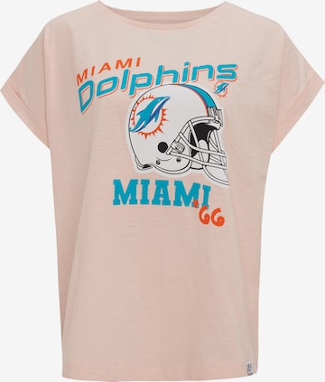 Recovered Shirt 'Miami Dolphins' in Pink: predná strana