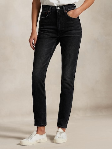 Coupe slim Jean Polo Ralph Lauren en noir : devant