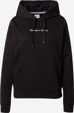 Tommy Jeans Sweatshirt in Zwart: voorkant