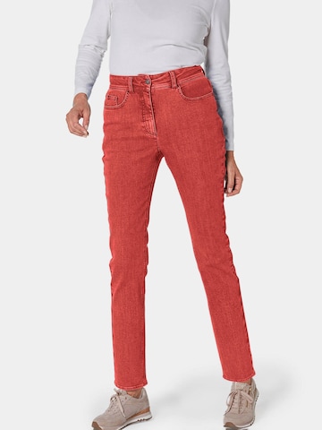 Coupe slim Jean Goldner en rouge : devant