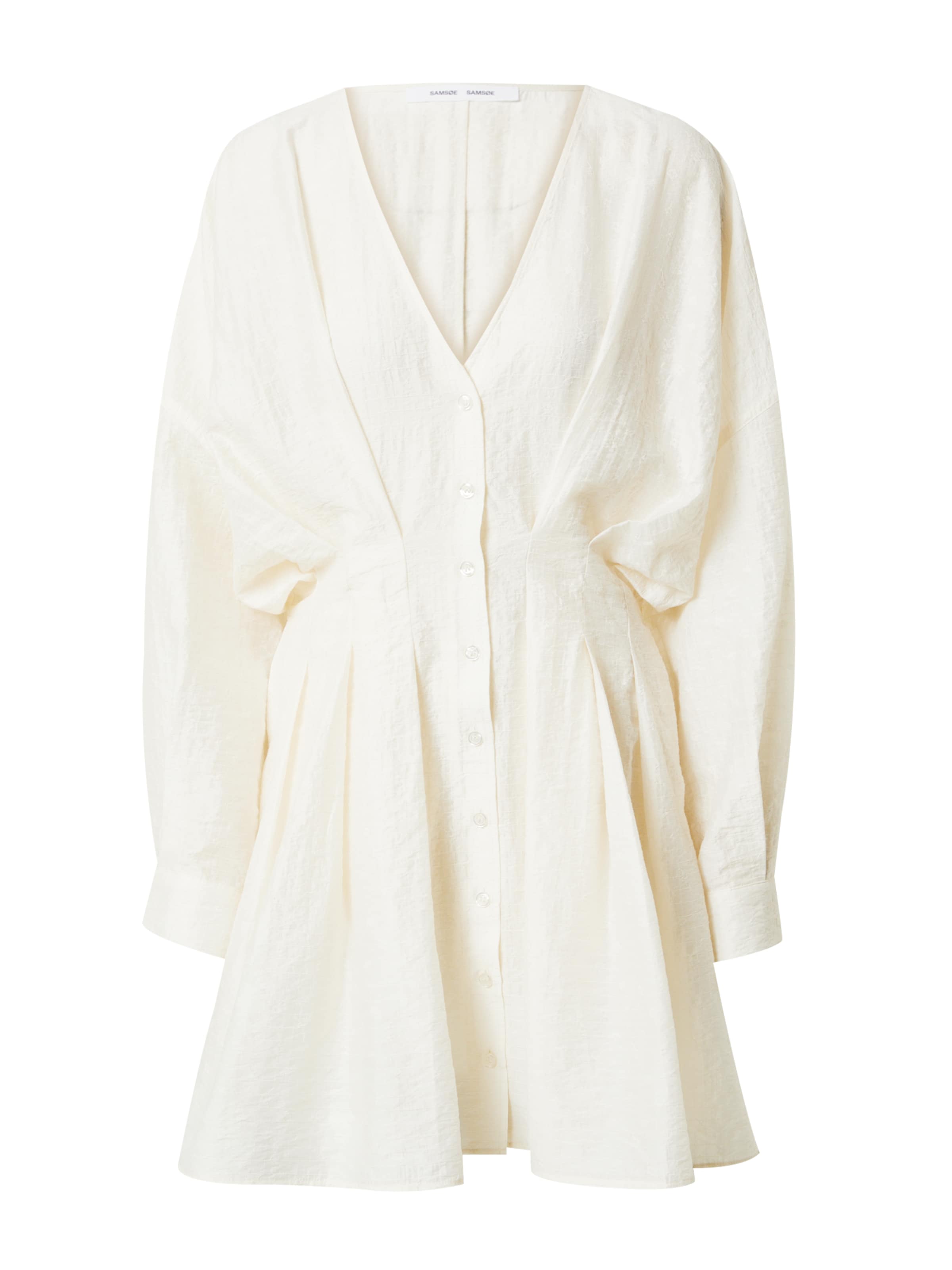 Robe-chemise 'ENGLA' Samsøe Samsøe en beige : devant