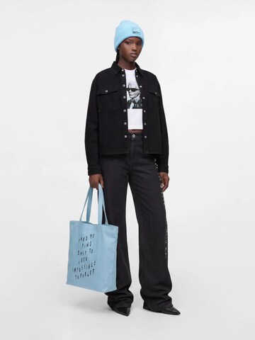 KARL LAGERFELD JEANS Shopper táska 'KLJ X Pietro Terzini' - kék: elől