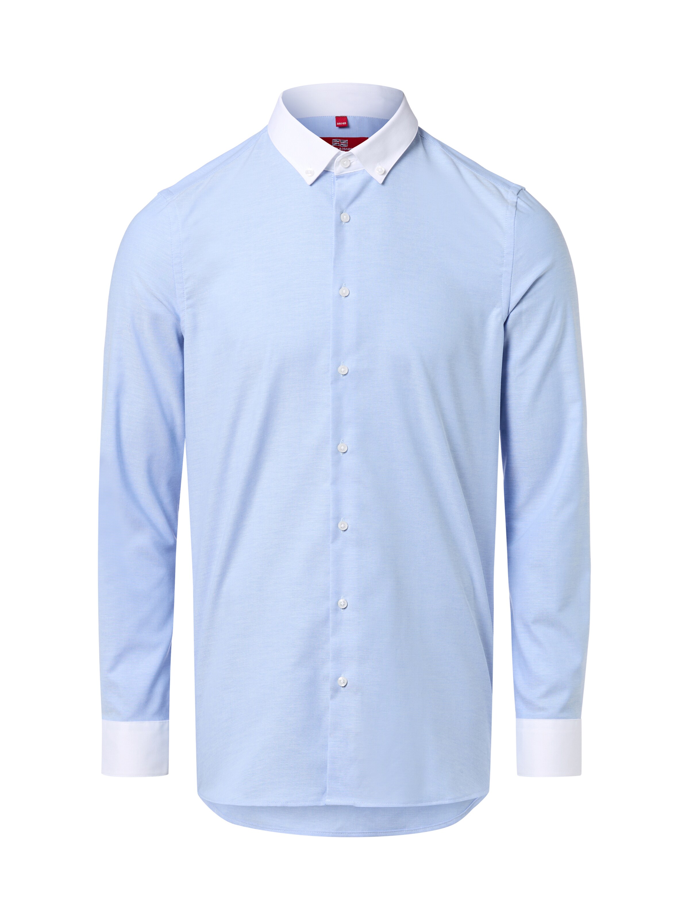 Finshley & Harding London Slim fit Business Shirt in Blue: front
