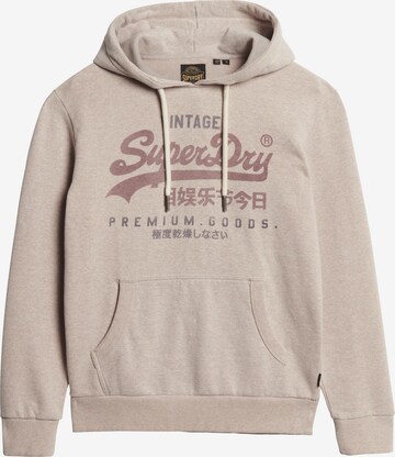 Sweat-shirt 'Heritage' Superdry en beige : devant