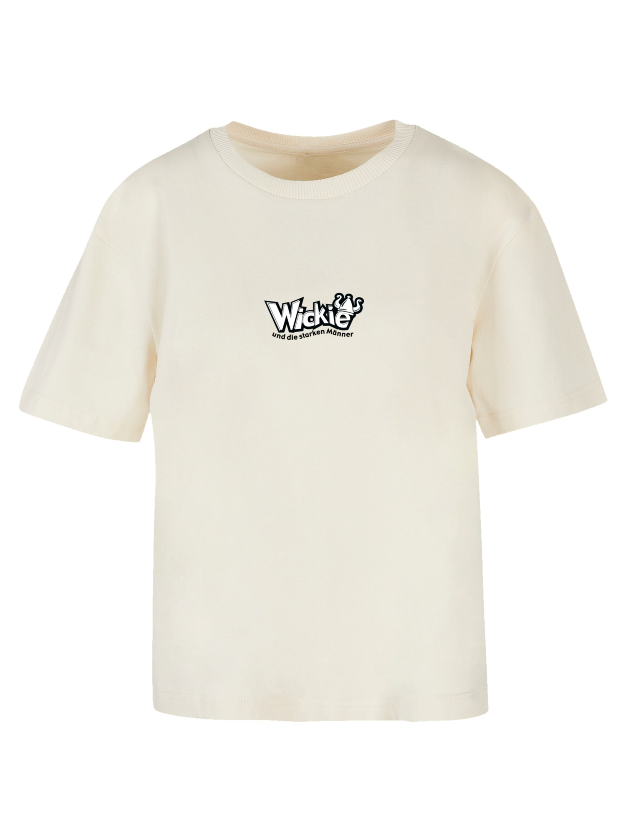 F4NT4STIC Shirt 'Wickie und die starken Männer' in Beige: voorkant