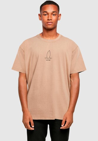 T-Shirt 'Surf Vibes' Merchcode en beige : devant