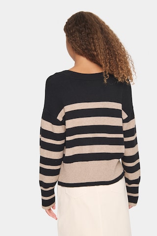 SAINT TROPEZ Knit cardigan 'Inette' in Black