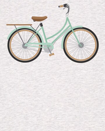 Watapparel T-Shirt ' Mint Bike ' in Weiß