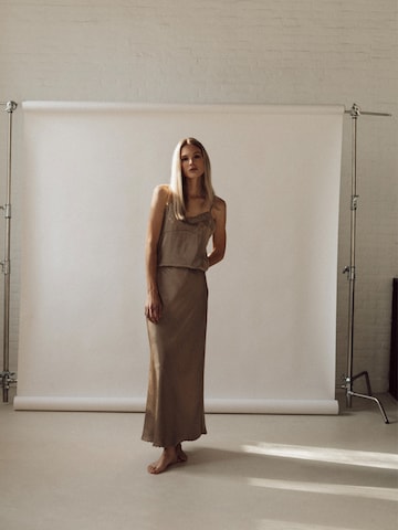 Jupe 'Tori' Honnête Atelier en marron