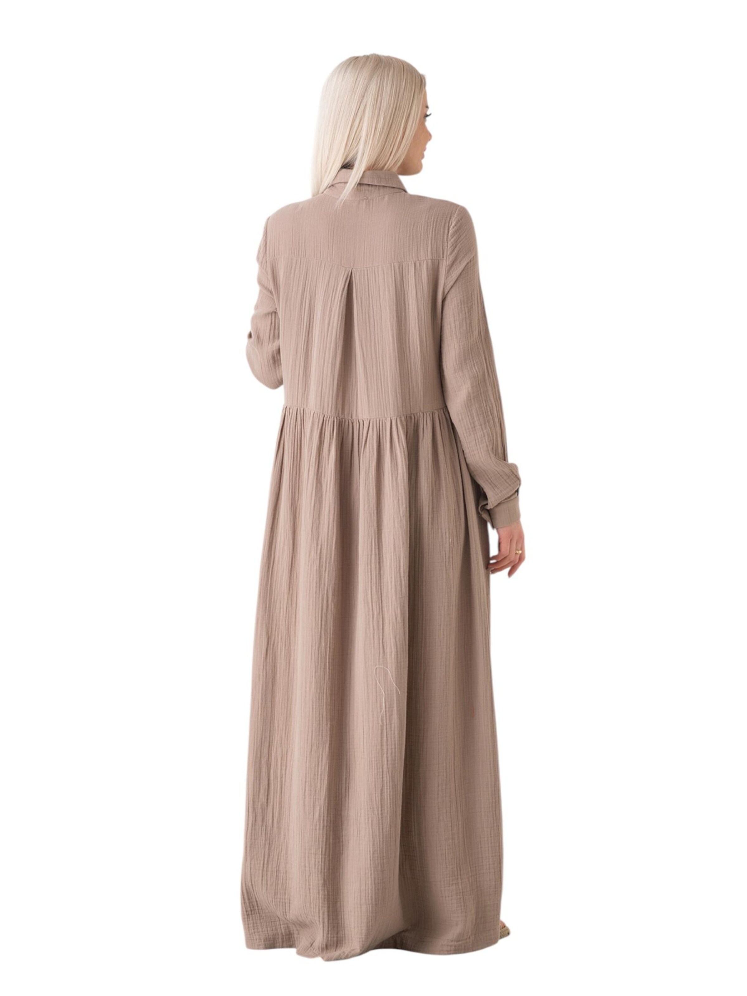WENOR - Vestido camisero 'SABRA' en beige