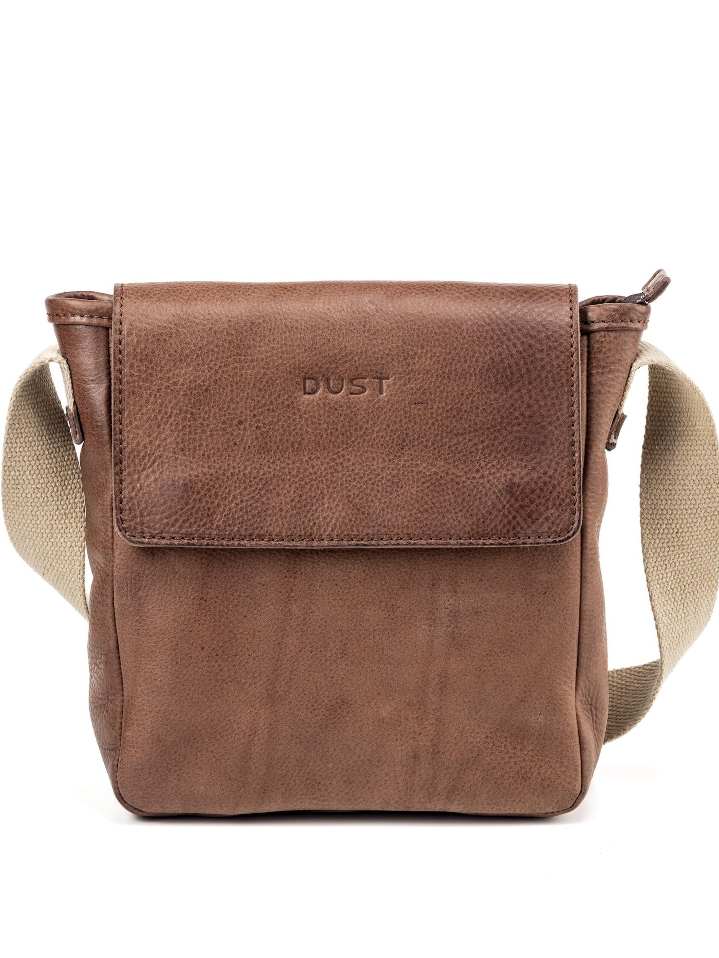 Borsa messenger 'Leather Messenger Tobacco Park Avenue Collection' di THE DUST COMPANY in marrone: frontale