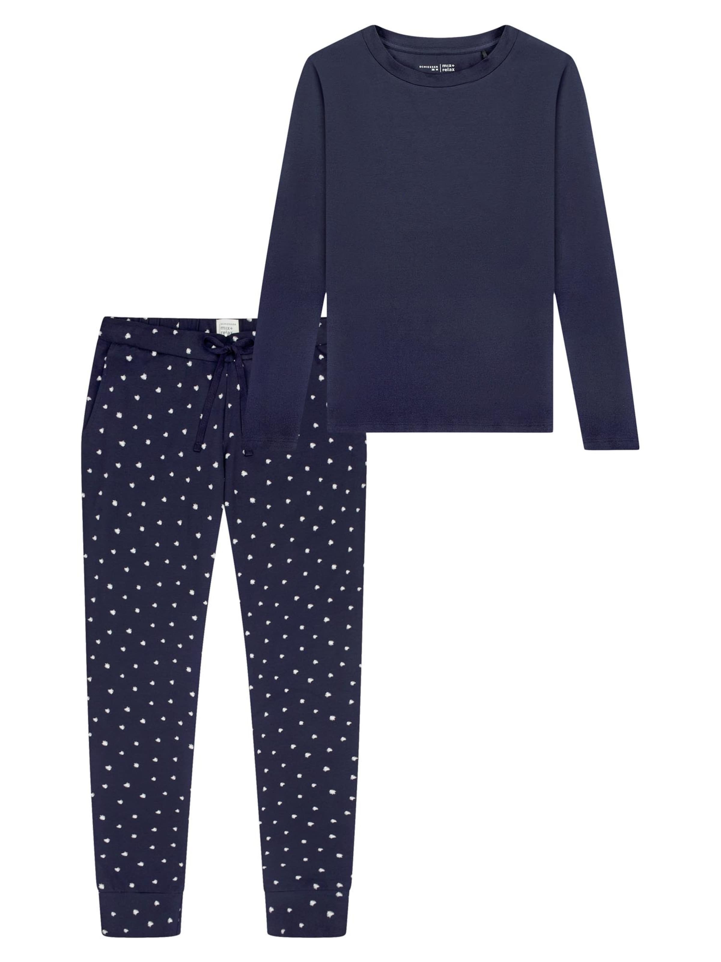 SCHIESSER Pajama 'Mix & Relax' in S/Regular in mottled blue, Item view