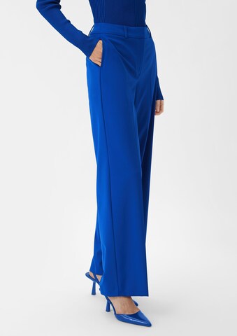 COMMA Wide Leg Bügelfaltenhose in Blau