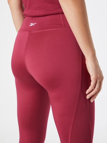 Skinny Pantaloni sport 'Workout Ready' de la Reebok pe roșu