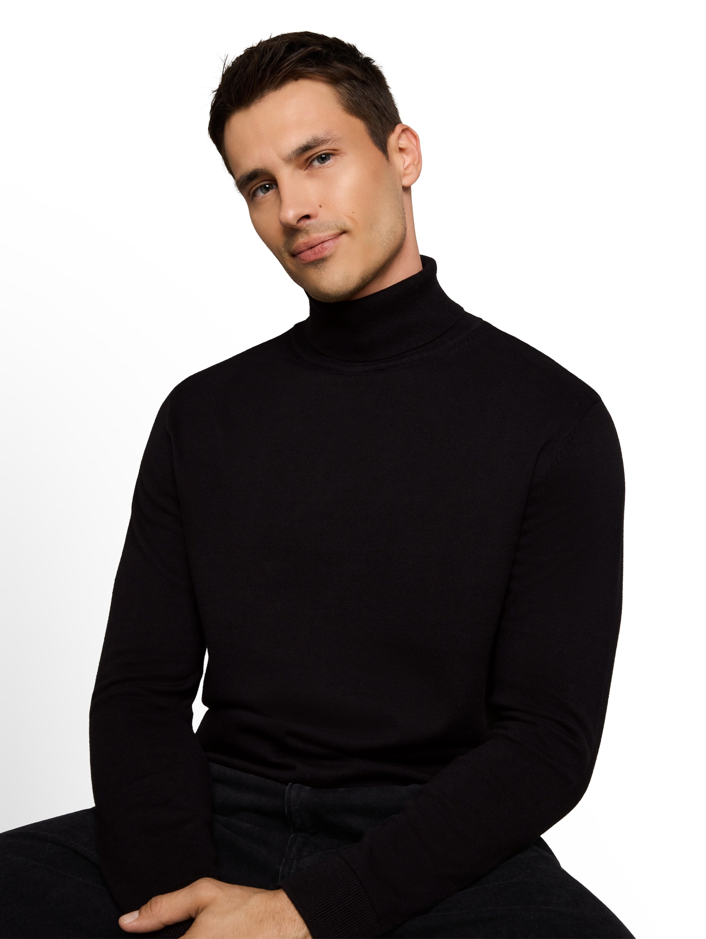 TOM TAILOR Sweater in Black