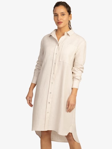 APART Shirt Dress in Beige: front