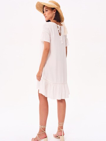 Blue Shadow Dress in Beige
