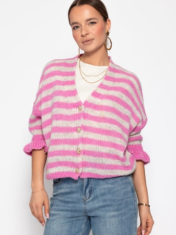 SASSYCLASSY Strickjacke‌‌‌‌‌‌‌‌‌ in Pink: Vorderseite