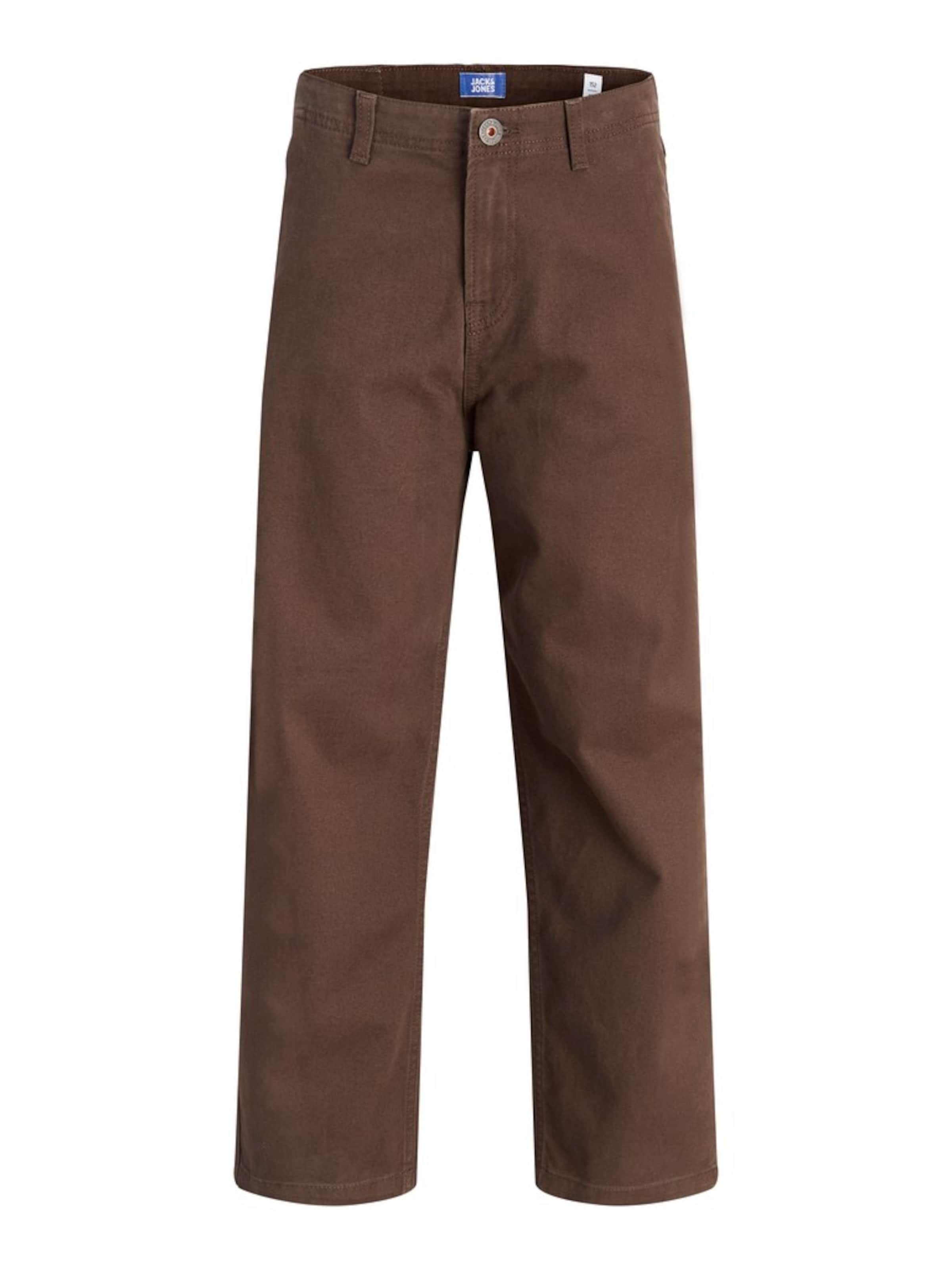 Jack & Jones Junior Pants 'JPSTALEX ANDREJ' in Brown: front