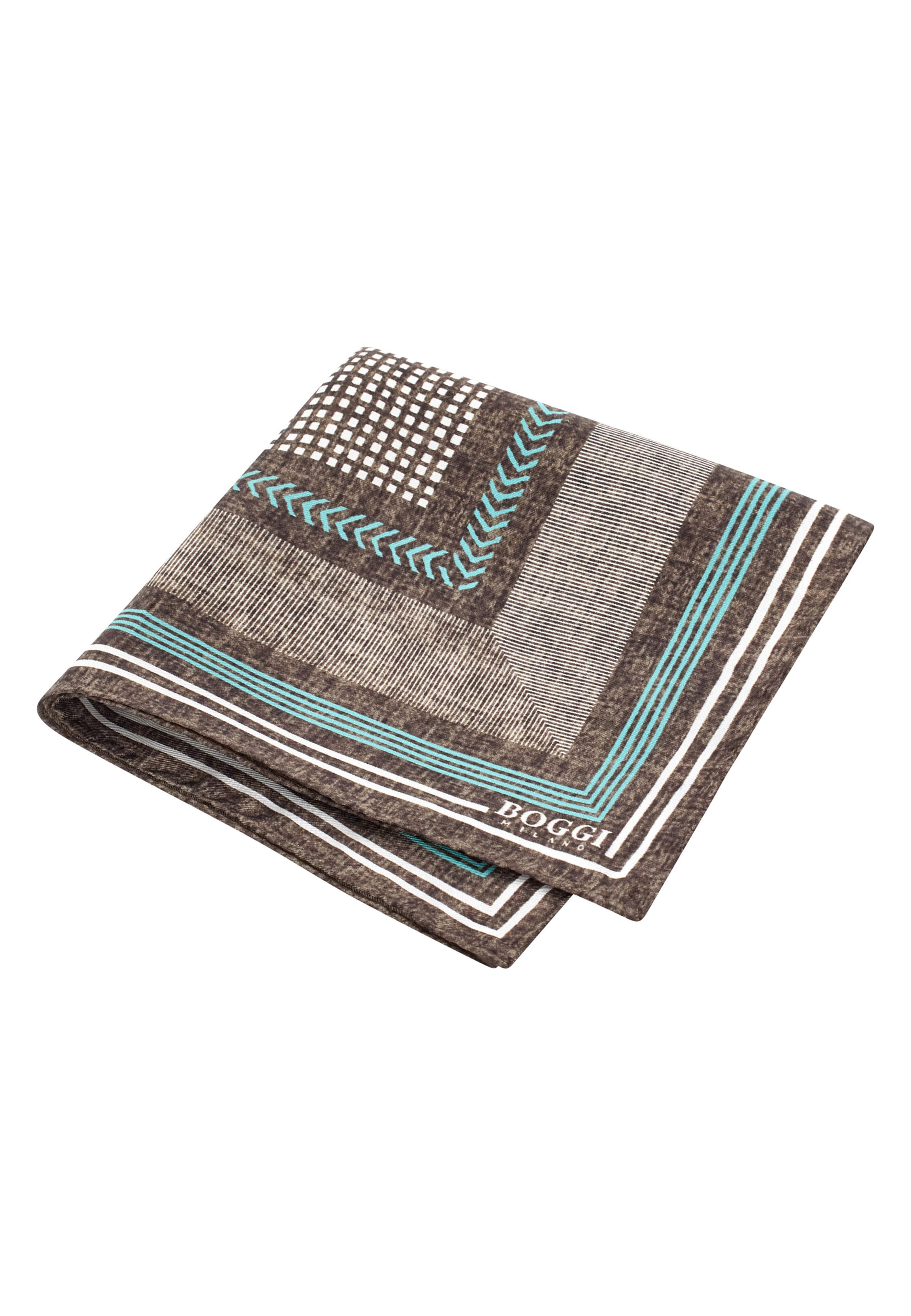 Boggi Milano Einstecktuch in Braun: Vorderseite