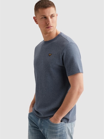 PME Legend Paita 'T-shirt with two-tone stripe pattern and texture' värissä sininen: etupuoli