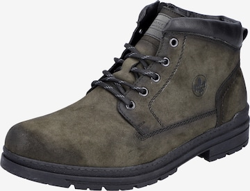 Rieker Lace-Up Boots in Green: front