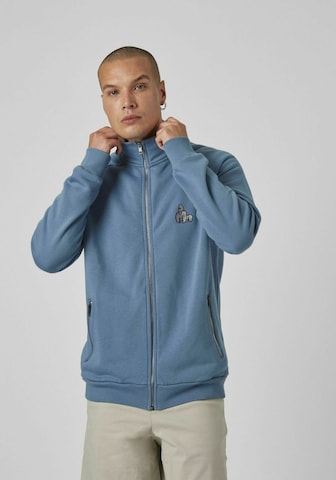 THAT GORILLA BRAND Zip-Up Hoodie 'VIRUNGA' in Blue: front