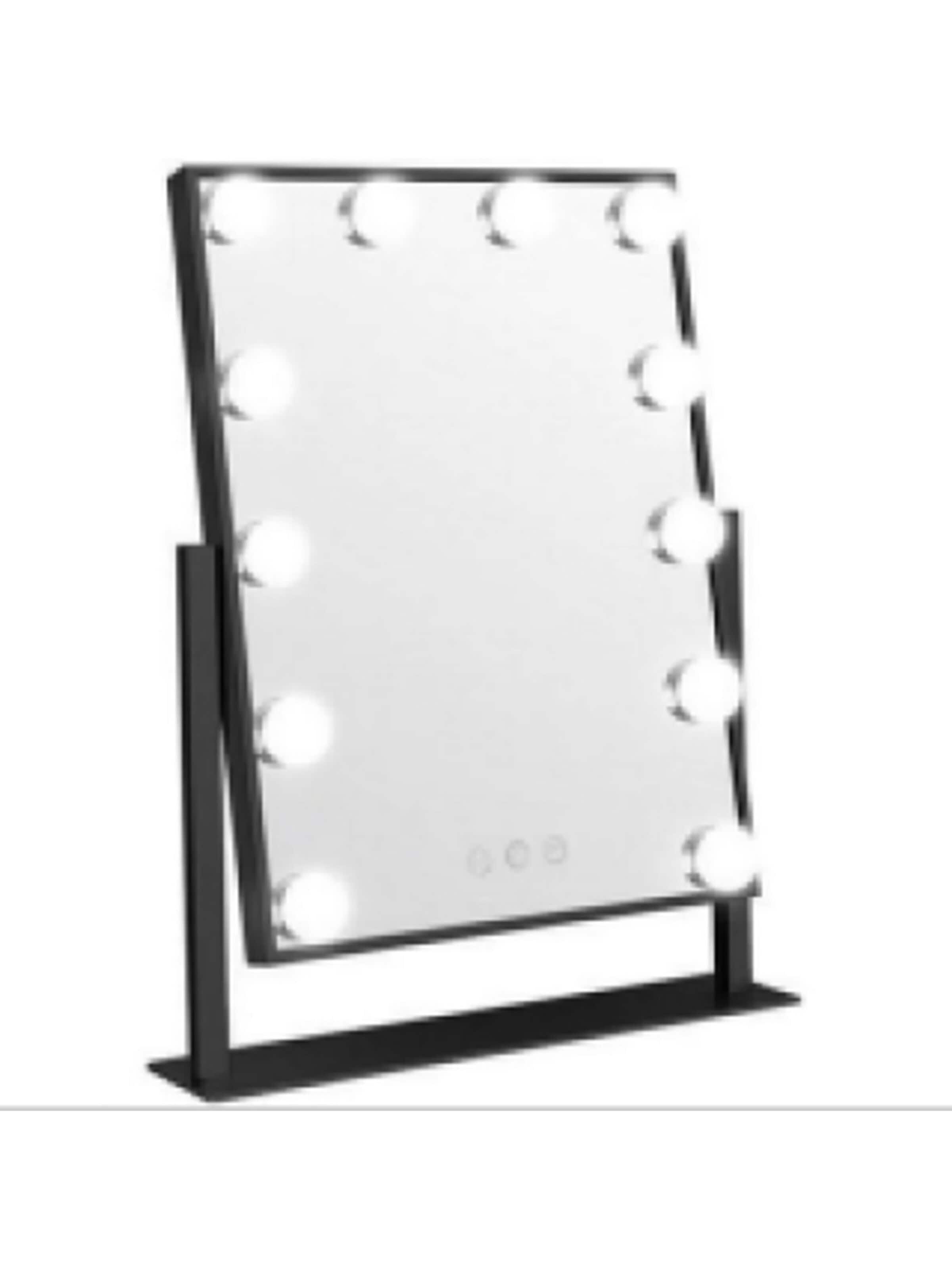 Boîte à bijoux 'UNIQ New York Mega - Makeup mirror 12 bulbs - Black' UNIQ Beauty en noir