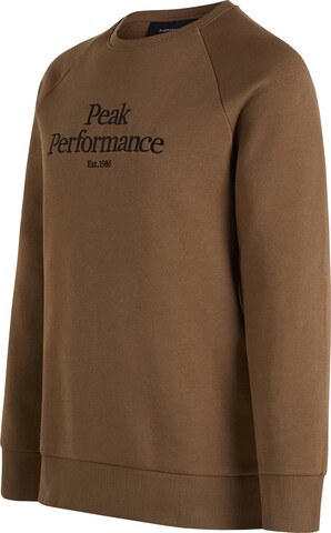 PEAK PERFORMANCE Sweatshirt 'Original Crew' in Brown
