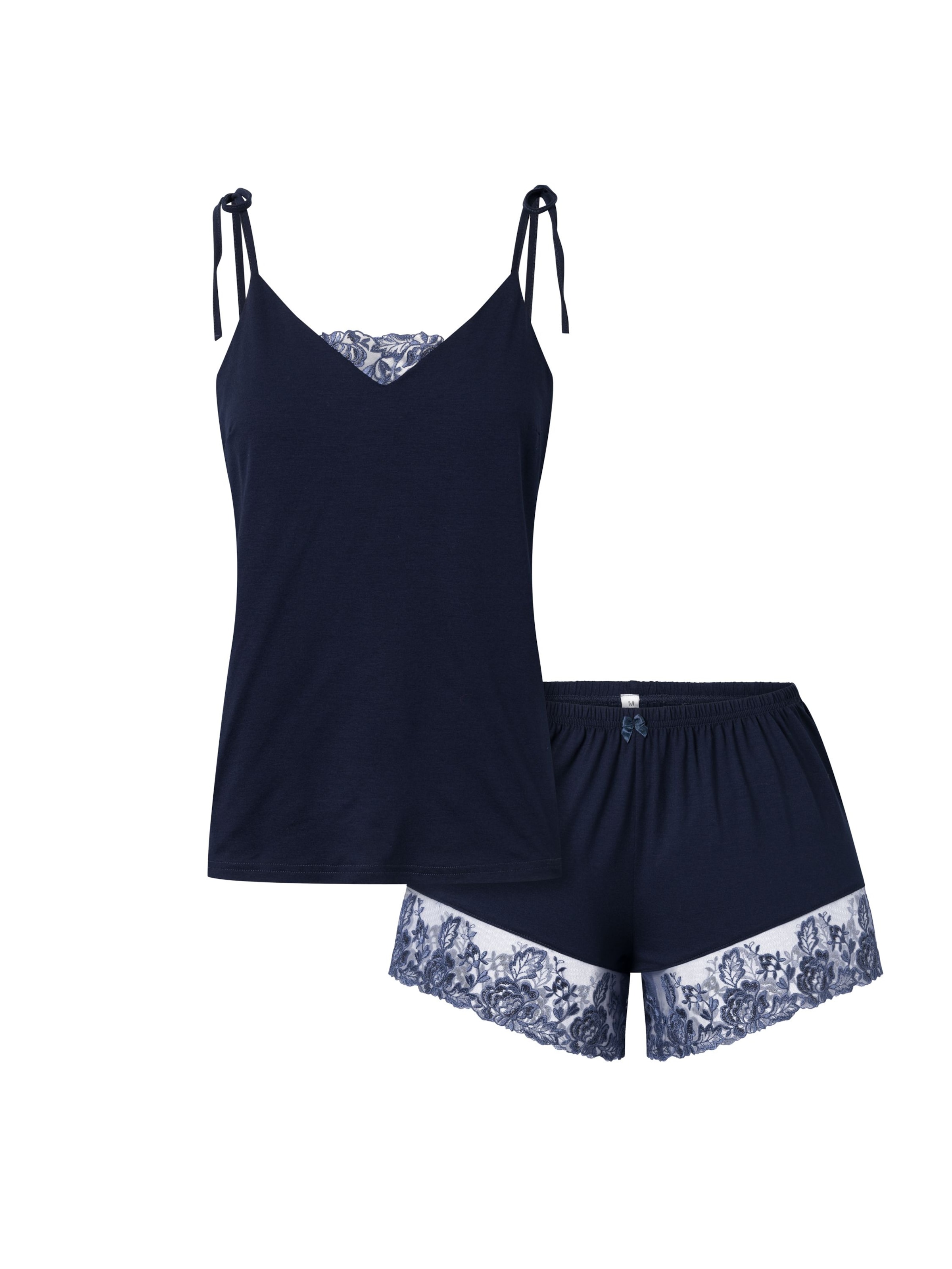 Momenti Per Me - Pijama 'Daphne' en azul: frente