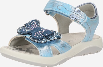 LURCHI Sandals 'Farfalla' in Blue: front