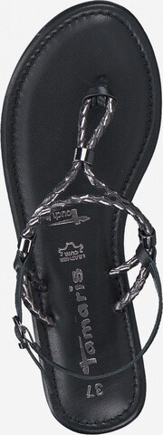 TAMARIS T-Bar Sandals in Black