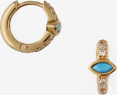 Orelia Boucles d'oreilles en turquoise / or, Vue avec produit