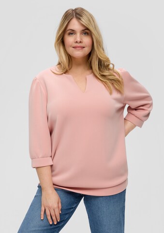 Sweat-shirt s.Oliver en rose : devant