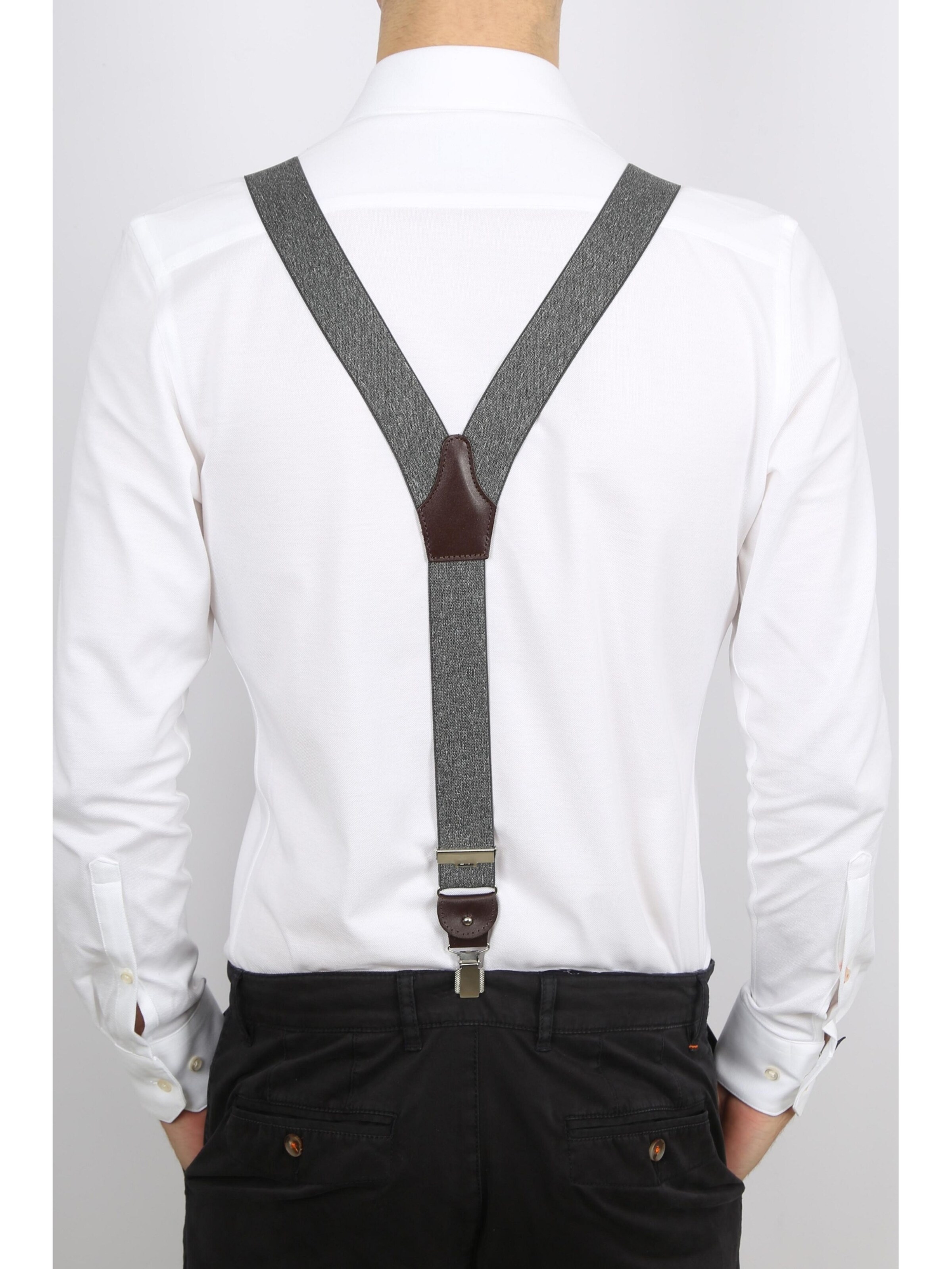 Profuomo Suspenders in Grey