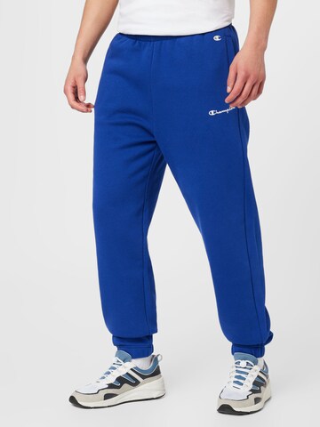 Effilé Pantalon de sport Champion Authentic Athletic Apparel en bleu : devant