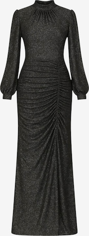 fashionshowcase Avondjurk 'RÜYA' in Zwart: voorkant