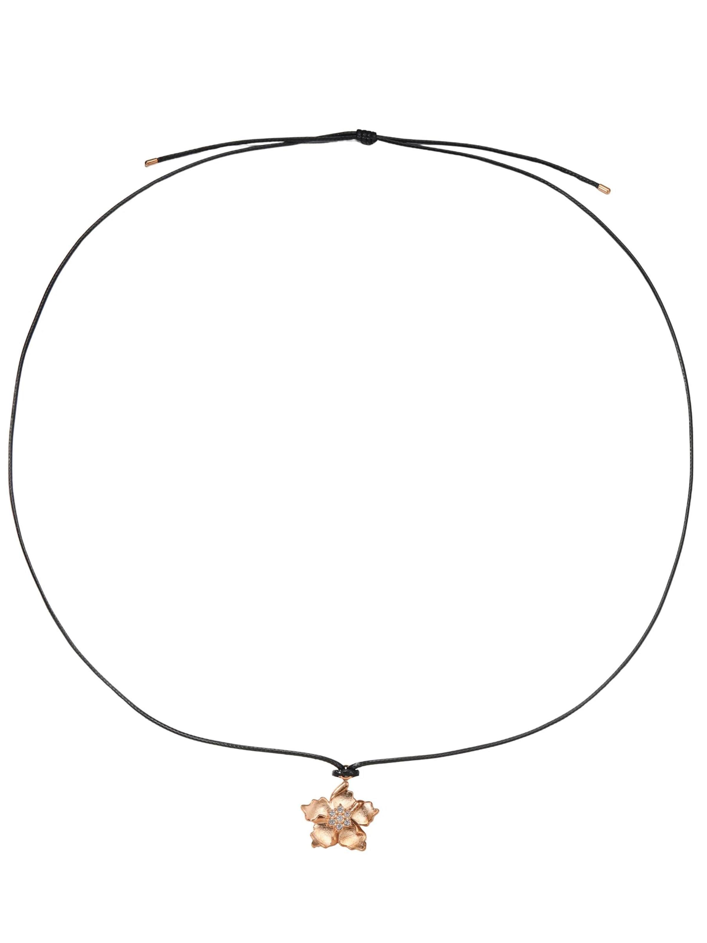 Hey Happiness Ketting 'Sunburst Flower Charm Cord' in Goud