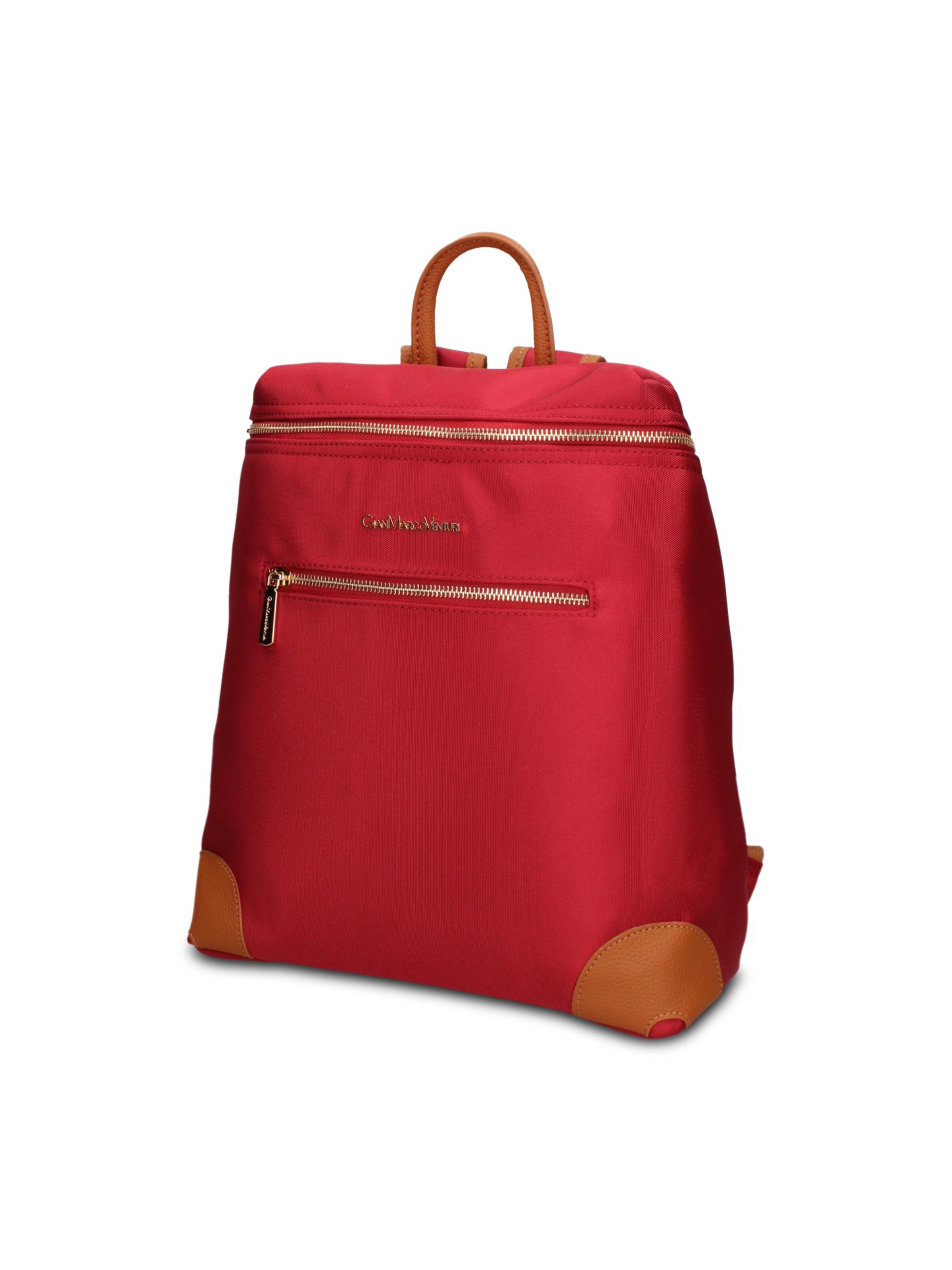 Zaino 'Zaino Vegan Leather Gianmarco Venturi - e con Zip' di GianMarco Venturi in rosso: frontale