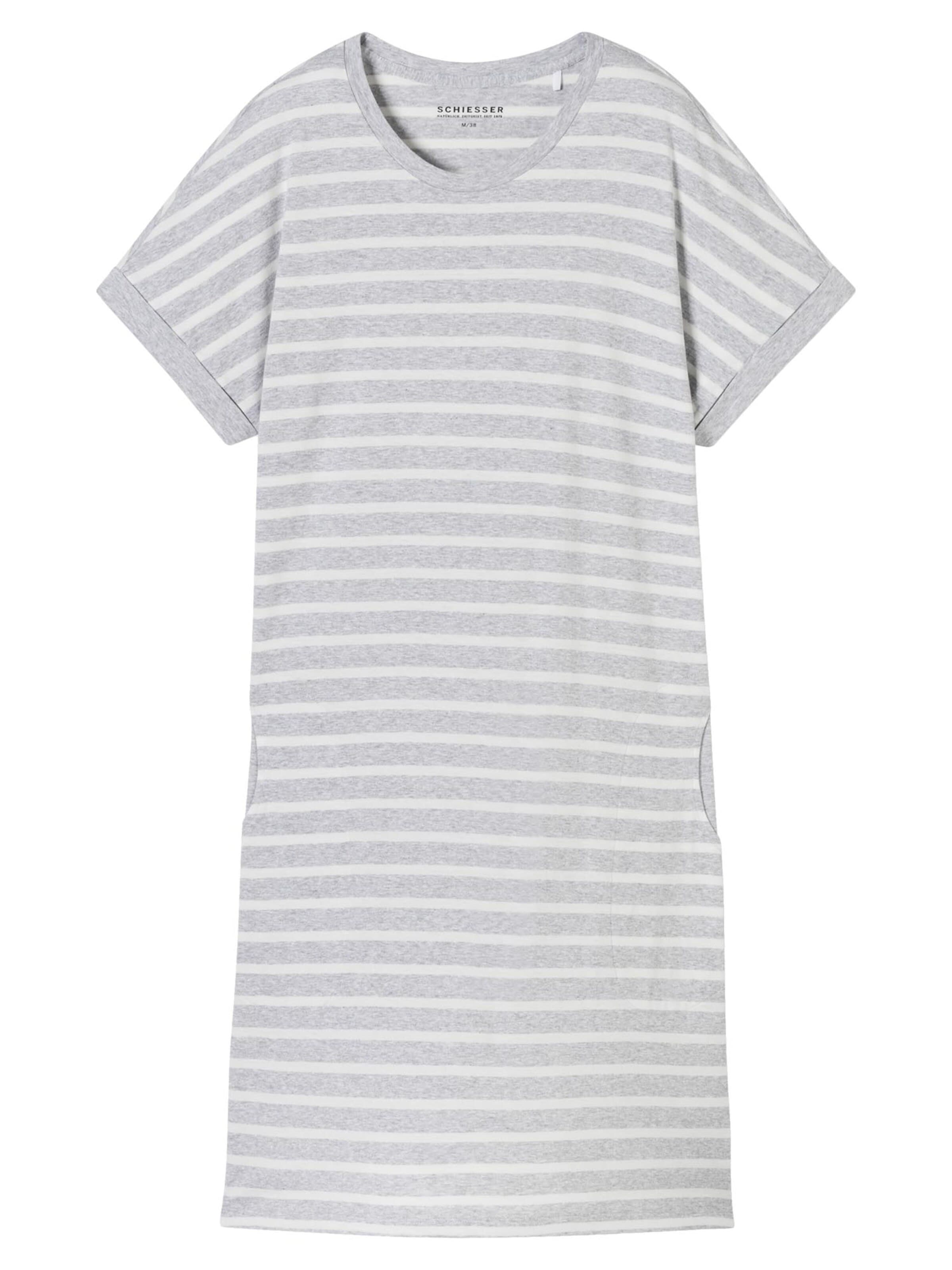 SCHIESSER Nachthemd 'Casual Essentials' in Grau: Vorderseite