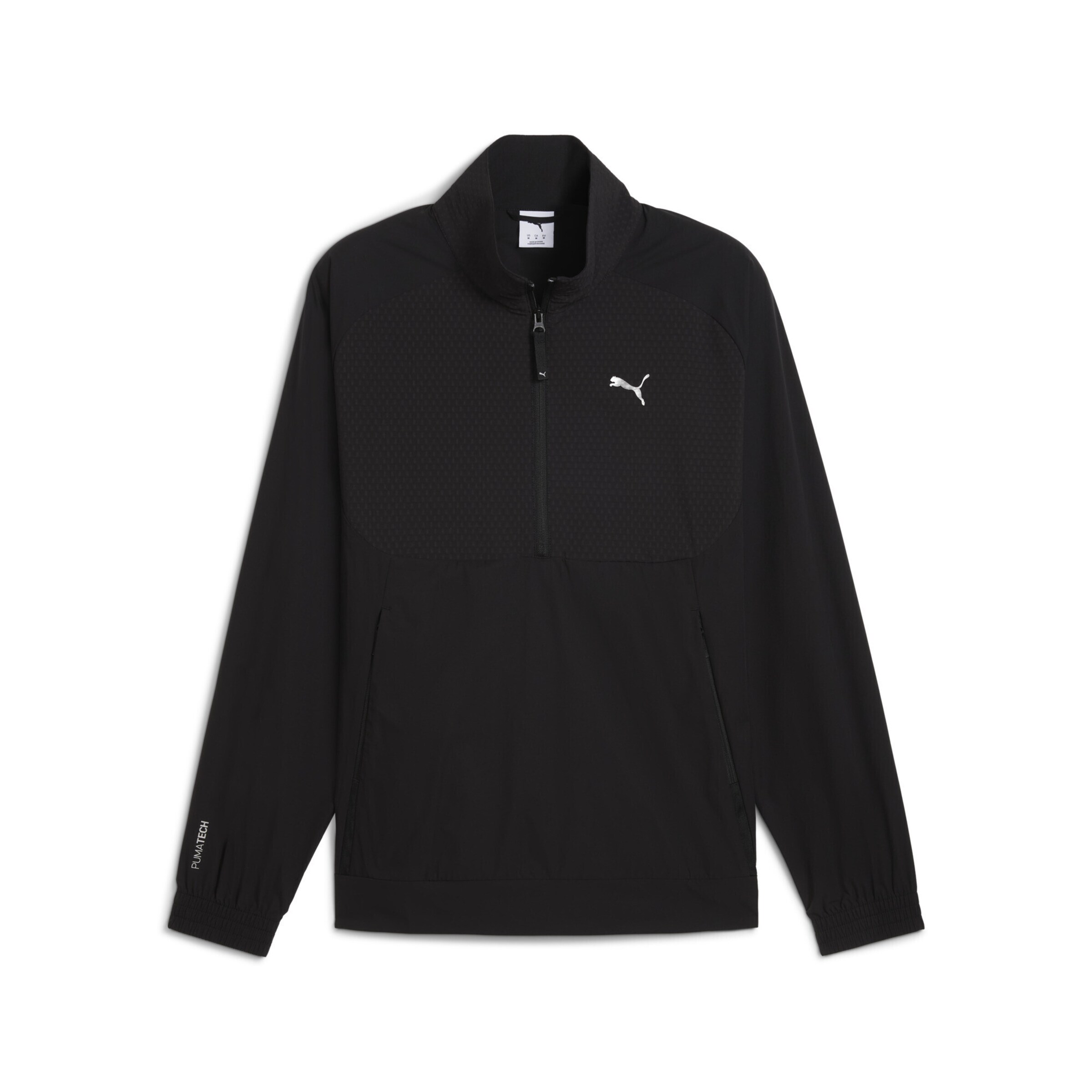 PUMA Sportsweatshirt 'Pumatech' in Zwart: voorkant