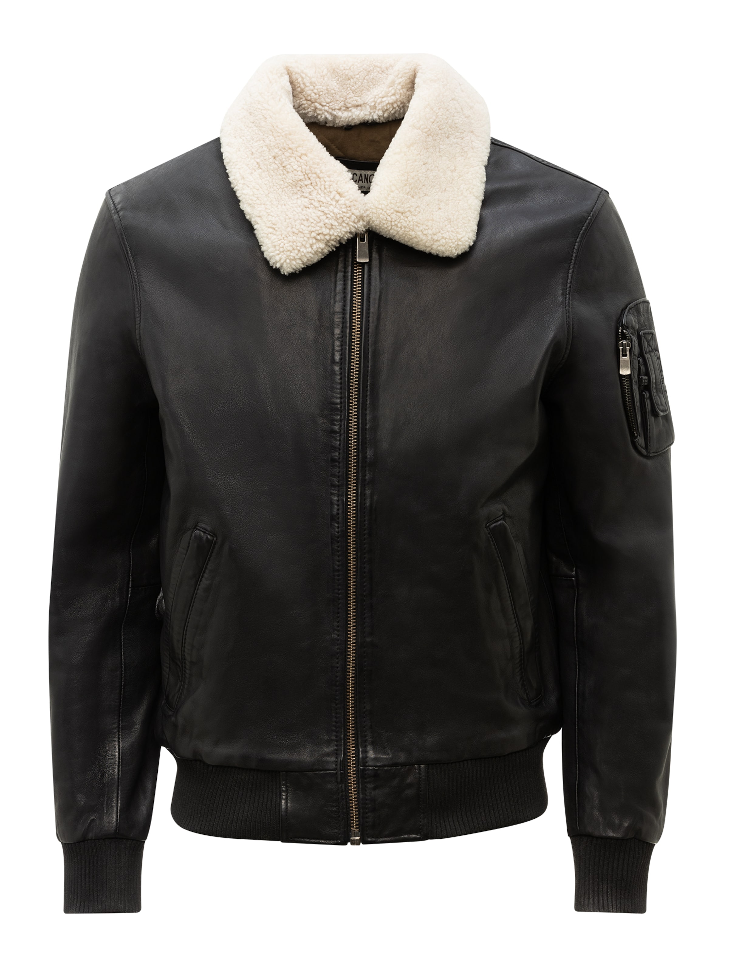 Giacca di mezza stagione 'M-Bomber' di RICANO in nero: frontale