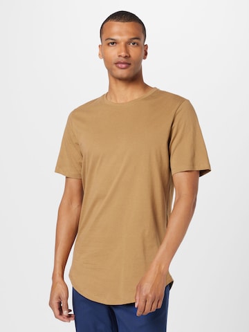 Coupe regular T-Shirt 'NOA' JACK & JONES en marron : devant