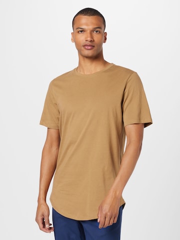 JACK & JONES - Ajuste regular Camiseta 'NOA' en marrón: frente