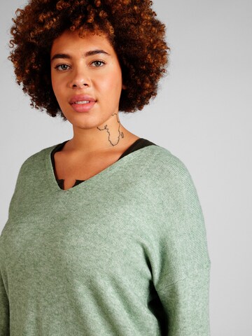 ONLY Carmakoma Sweater 'Margareta' in Green